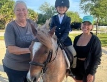 Riding lesson with instructor
